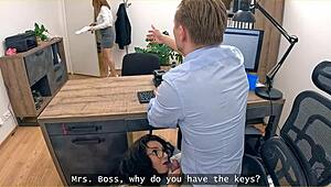 naughty boss antonia sainz drills clerk in office punishment