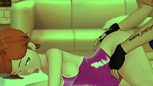 gwen tennyson teases big dick massage in adult swimsuit