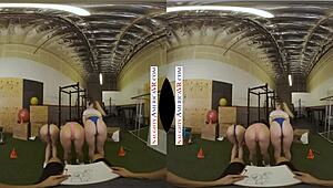 Naughty America unleashes Aiden Ashley, Jazmin Luv, and Lily Larimar on trainer.