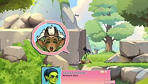 Check out this horny orc face-sitting a lucky boy in the game! 😈