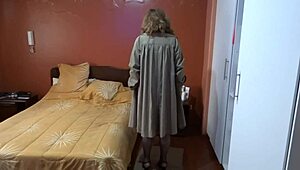 Showing Off in Erotic Lingerie for My Stepson’s Friends. They Can’t Resist Watching Me.