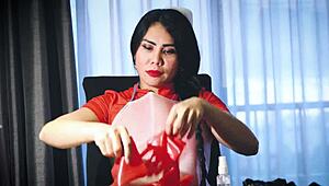 yo, check dominafire’s wild latex glove fetish action! 🔥