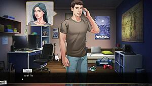 complete gameplay - our red string part 16, slut bent over in public