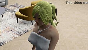 maya gets into a hot threesome in this 3d hentai cartoon