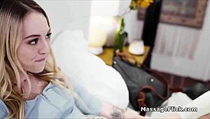 Roomies Innocent Massage Turns to Wild Scissoring