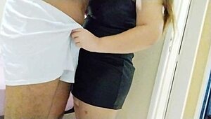 Amateurs in Stockings Grind Cock Doggy Style with Nerd Dryhumping