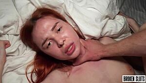 Petite Redhead Chloe Star Likes It Rough in Bedroom Action
