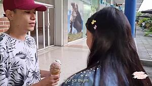 i sneak secret sex with nerdy savannah watson at the mall