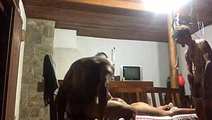 i and her bro-in-law fucked the horny neighbor wife at the party, filmed it secretly, husband found it and posted online