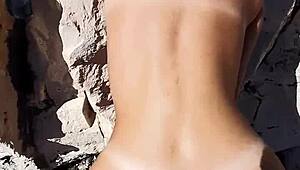 Quick Sex with Hot Teen 18+ on Public Beach in Thrilling POV Adventure