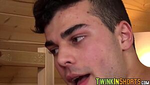 Young butt lover gives massage before raw intimate session.