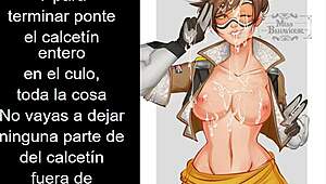 i'm tracer givin' femdom jerk off instructions with dildo