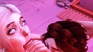 i, as stepmom, staged hard anal gangbang with futanari mistresses in sims 4