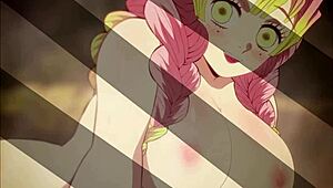 Mitsuri And Tanjiro Engage In Titty Fuck And Kissing
