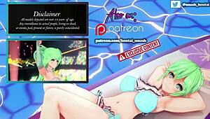 miho nishizumi asks, 'want to see me eat out itsumi erika then get strapon fucked?'