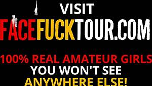 sexy latin couple deep throat blowjob and throatpie