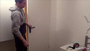 German mom caught with girlfriend offers stepson a wild threesome. What a shocking surprise!