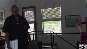 teasing milf plays with big black cock while fixing small 18+ appliance issues.