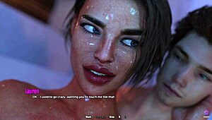 man, touching my horny stepmom's pussy while bathing together is wild!