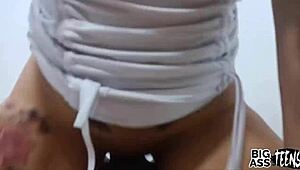 While My Stepfather Is Not Here My Stepmother Fucks Me Takes Me To Her Room Rides My Cock And Sucks The Cum Out Of Her Ass Anal Sex