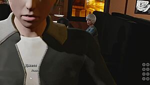 My bully gives me a footjob in this game