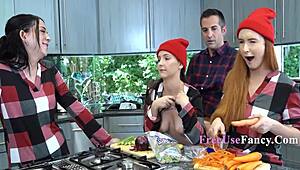 Holiday Season Family Freeuse with Serena Hill and Violet Spice in Taboo Action