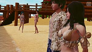 My bully gives me a footjob in this game