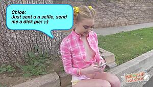 Creaming cute coed Chloe Cherry with rough deepthroat and tight cunt crammed in wild cowgirl.