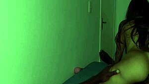 Slut Waits to Ride Big Black Cock Until Dawn