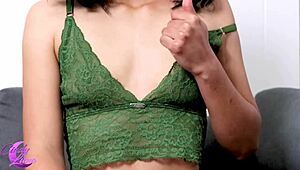 Latina masturbates with vibrator to orgasm