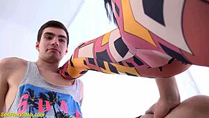 man, cute flexi teen splits on his dick