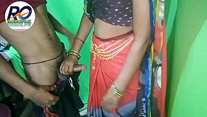 Desi aunty gets doggy style pounding in a quick village romp