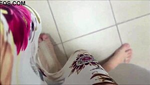 hey, check these sexy feet in the shoe shop, wanna suck them? 😍