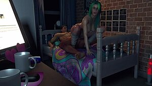 Cam Girl Has Reverse Cowgirl Anal in 3D Porn Off Time