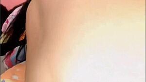 horny slut fingers her huge asshole on webcam