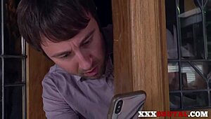 hey, i caught my brunette stepsister cheating, so i brute fucked her hard!