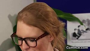 Wacky idol takes cum load on face in pov