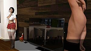 Anna’s exciting affection gameplay with handcuffs and cum in pussy