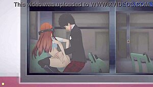 Futaba Sakura, Ann Takamaki, Ren Amamiya Intense Hentai Sex