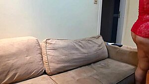 This young Latina girl eagerly sucks two cocks, getting wet before anal sex