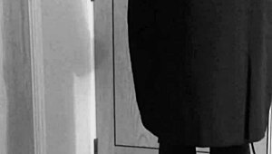 Crossdresser Bound In Uniform Self Bondage.