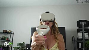 Dumb Stepmom Tricked by VR Gamer Stepson in 4K Action
