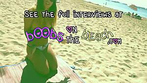 Topless Beach Interviews with Horny Sluts on Vacation Abroad. Wow!
