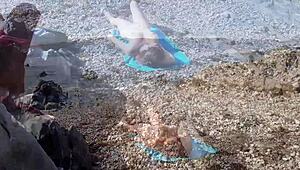 Damn, exhibitionist flashes dick to nudist milf, gets sucked on beach!