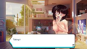 Lets Play - Gamer Girls Thea In Hentai Anime Game With Huge Curvy Boobs