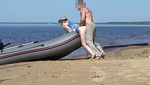 Exclamatory-Provocative Lady Tourist and Boatman Hook Up, Oh My!