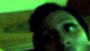 Ebony woman sucking big black cock passionately