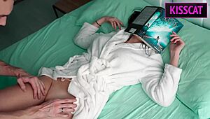 Stepson, Don't Cum Inside Blindfolded Stepmom in Bedroom