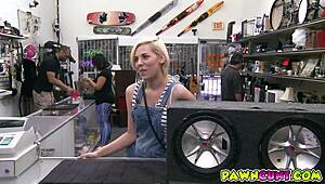 Amateur blonde with small tits enjoys sucking and riding big cock passionately