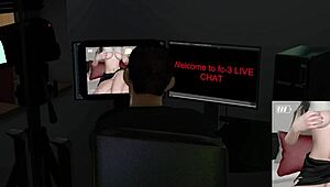 3D性感网红骚货挑逗大屌操骚穴